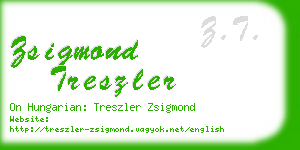 zsigmond treszler business card